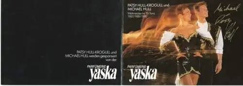 Autogramm Patsy Hull-Krogull und Michael Hull, Weltmeister im 10 Tanz, Parfümerie Yaska