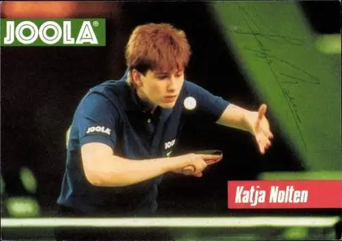 Foto Katja Nolten, Autogramm, Tischtennis, Joola