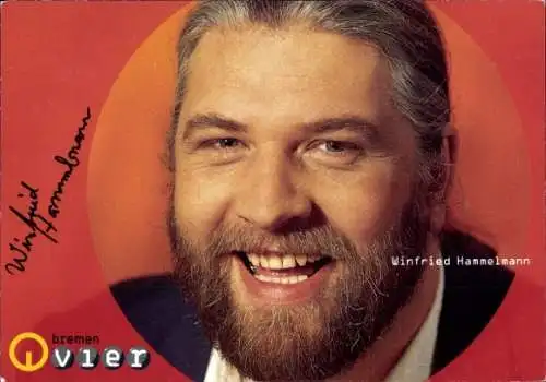 Foto Ak Winfried Hammelmann, Moderator, Autogramm