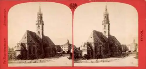 Stereo Foto Bozen Bolzano Südtirol, Pfarrkirche