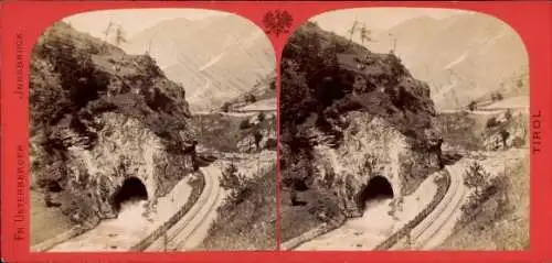 Stereo Foto Gossensaß Südtirol, Wassertunnel