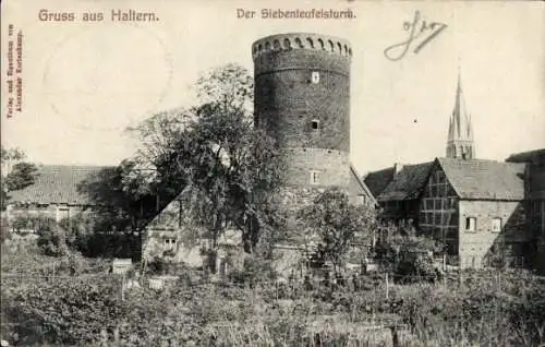 Ak Haltern am See Westfalen, Siebenteufelsturm