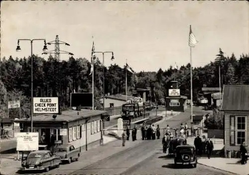 Ak Helmstedt in Niedersachsen, Zonengrenze, Autobahn-Kontrollpunkt, Allied Check Point