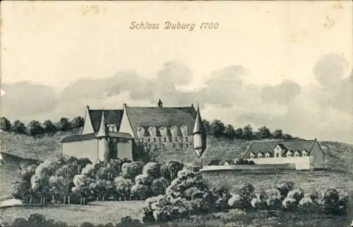 Ak Duburg Flensburg in Schleswig Holstein, Schloss im Jahre 1700