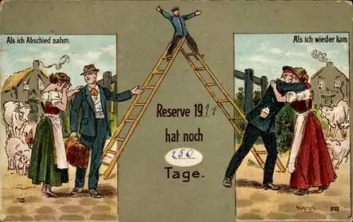 Ak Reserve 1914, Als ich Abschied nahm, Als ich wieder kam