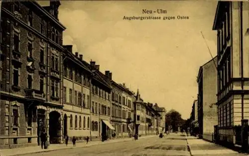Ak Neu Ulm in Schwaben, Augsburger Strasse