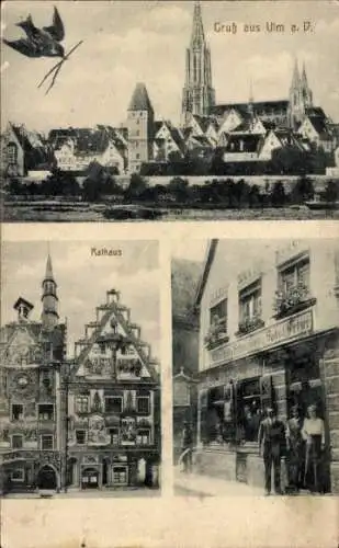 Ak Ulm an der Donau, Stadt, Münster, Rathaus