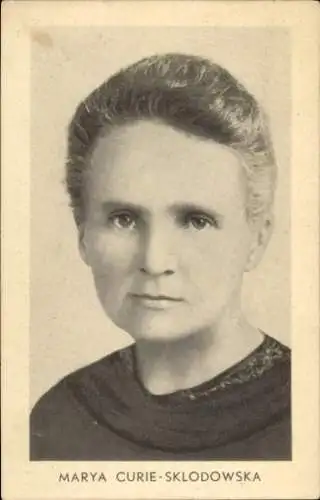 Ak Physikerin Marya Curie Sklodowska, Marie Curie, Portrait, Nobelpreisträgerin