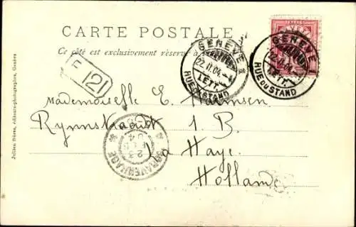 Ak Genève Genf Schweiz, Musikkapelle am Markt, Stadttypen