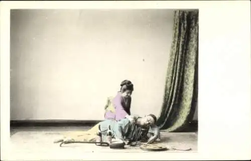 Ak Hong Kong China, zwei Chinesen, Theater