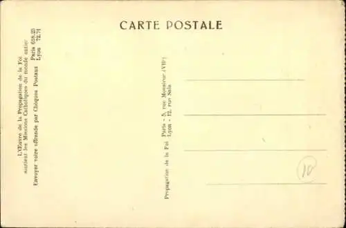 Ak Missionaire soignant des Lépreux, Portrait