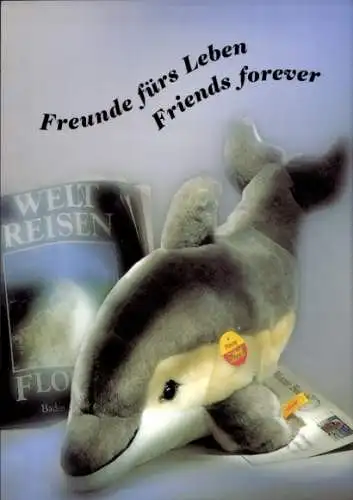 Ak Steiff Kuscheltiere, Reklame, Delfin