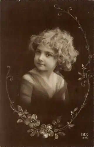 Ak Mädchen, Portrait