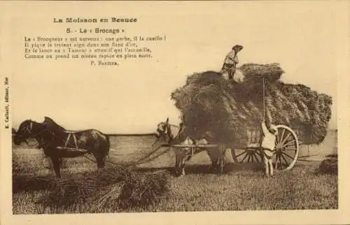 CPA Moisson en Beauce, Le Brocage