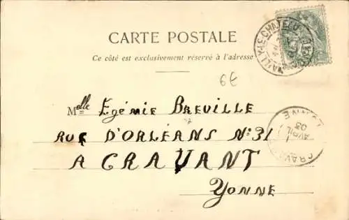 Ak 1. April, Junge Frau, Fisch statt Parfum