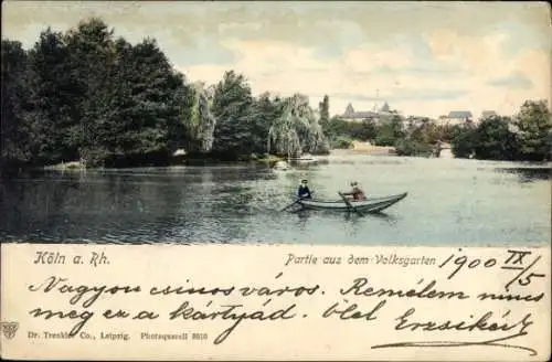 Ak Köln am Rhein, Partie aus dem Volksgarten