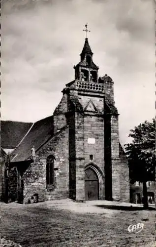 Ak Saint Nicolas du Pélem Cotes d'Armor, Kirche