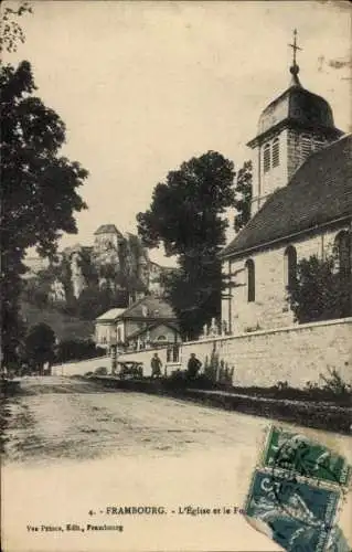 Ak Au Frambourg La Cluse et Mijoux Doubs, Eglise