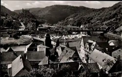 Ak Obernhof an der Lahn, Schloss Langenau, Obernhof a. d. Lahn mit Kloster Arnstein