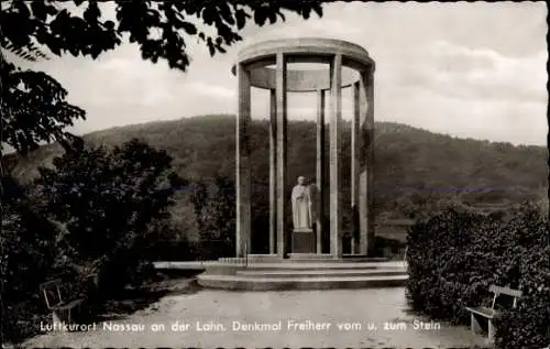 Ak Nassau an der Lahn, Denkmal Freiherr vom u. zum Stein