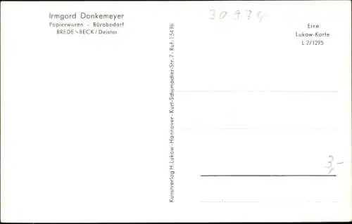 Ak Bredenbeck Wennigsen an der Deister, Landheim der Lutherschule, Gutsteich, Pappelallee