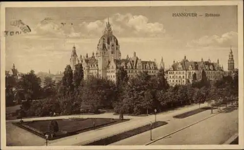 Ak Hannover in Niedersachsen, Rathaus Hannover