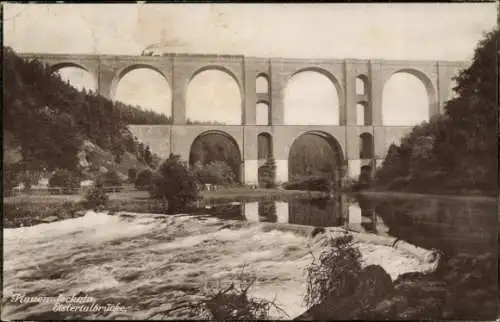 Ak Plauen im Vogtland,  Jacketa, Elstertalbrücke