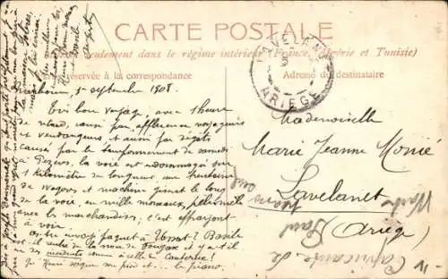 Ak Frau-Porträt, Gehstock, Kleid, Hut mit Federn