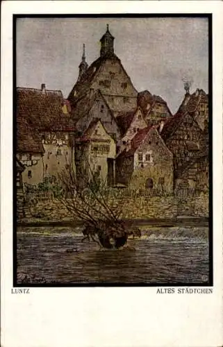 Künstler Ak Luntz, Altes Städtchen
