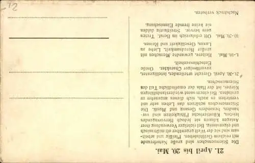 Ak Sternzeichen Stier, Taurus, 21. April bis 20. Mai