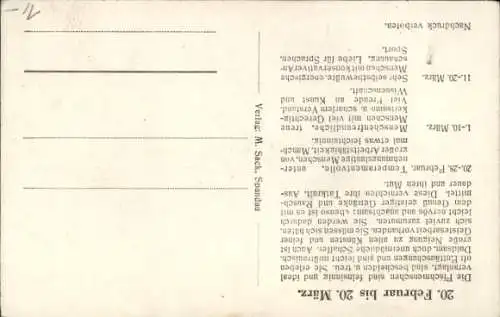 Ak Sternzeichen Fische, Horoskop, 20. Februar bis 20. März