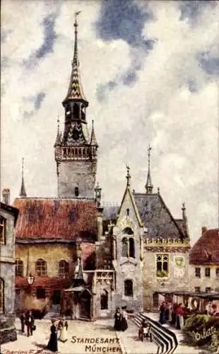 Künstler Ak Flower, Charles, München Bayern, Standesamt