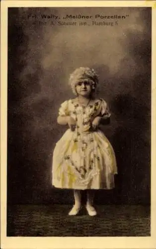 Ak Fräulein Wally, Meißner Porzellan, Dir. A. Scheuer jun., Hamburg