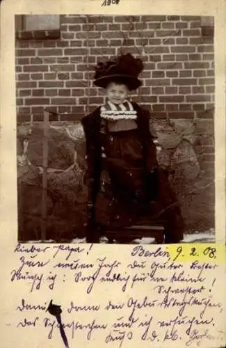 Foto Ak Kind im Kostüm