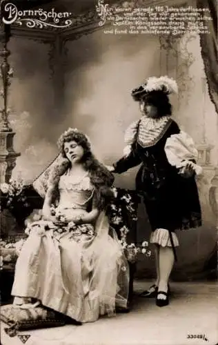 Ak Märchen, Gebrüder Grimm, Dornröschen, Prinz