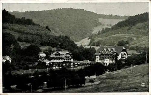 Ak Glottertal im Schwarzwald, Glotterbad, Panorama, Gebäude, Wälder, Felder