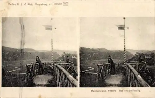 Stereo Ak Streitberg Wiesenttal Bayern, Auf der Streitburg