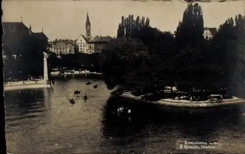 Ak Konstanz am Bodensee, Gondelhafen, Konstanz