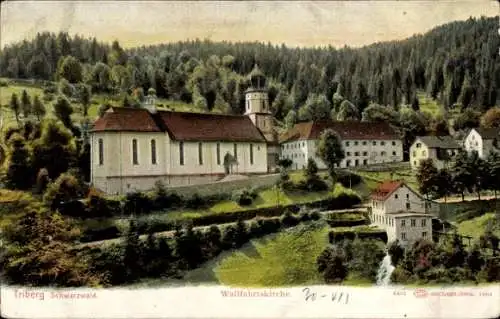 Ak Triberg im Schwarzwald, Blick auf die Wallfahrtskirche 
