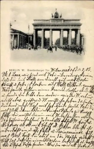 Ak Berlin Mitte, Brandenburger Tor