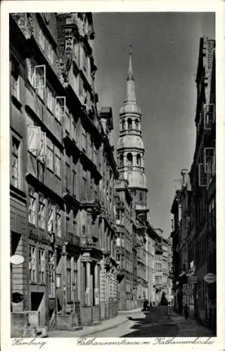 Ak Hamburg, Katharinenstraße mit Katharinenkirche