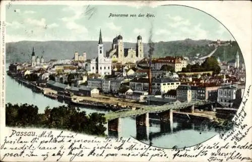 Ak Ries Hals Passau in Niederbayern, Panorama