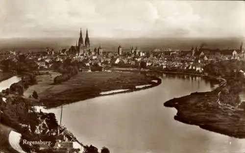 Ak Regensburg an der Donau Oberpfalz, Gesamtansicht