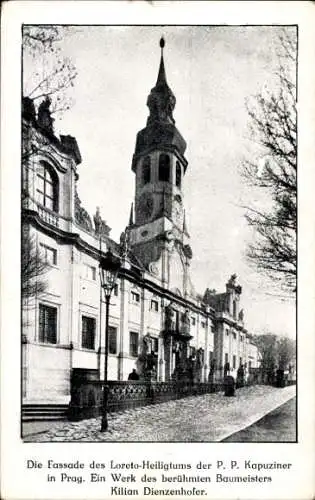 Ak Praha Prag Tschechien, Fassade des Loreto-Heiligtums der P. P. Kapuziner