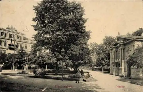 Ak Františkovy Lázně Franzensbad Region Karlsbad, Kulmerstraße, Theater