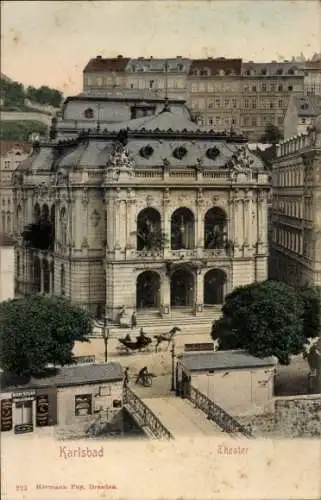 Ak Karlovy Vary Karlsbad Stadt, Theater