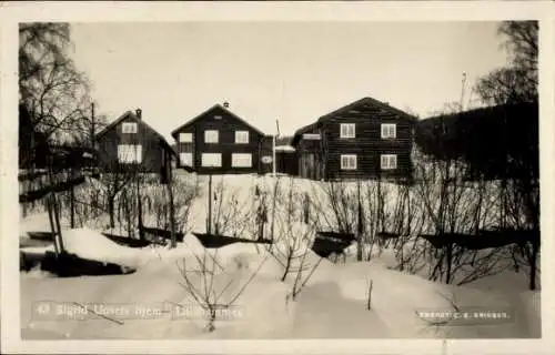 Foto Ak Lillehammer Norwegen, Sigrid Unsets hjem, Winter