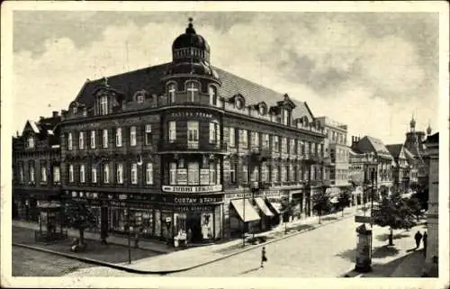 Ak Hodonín Göding Südmähren, Straße, Geschäfte