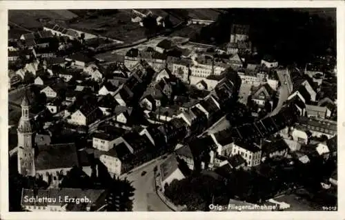 Ak Schlettau im Erzgebirge, Luftbild