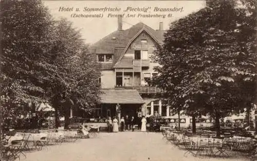 Ak Braunsdorf Niederwiesa Sachsen, Hotel und Sommerfrische Flechsig